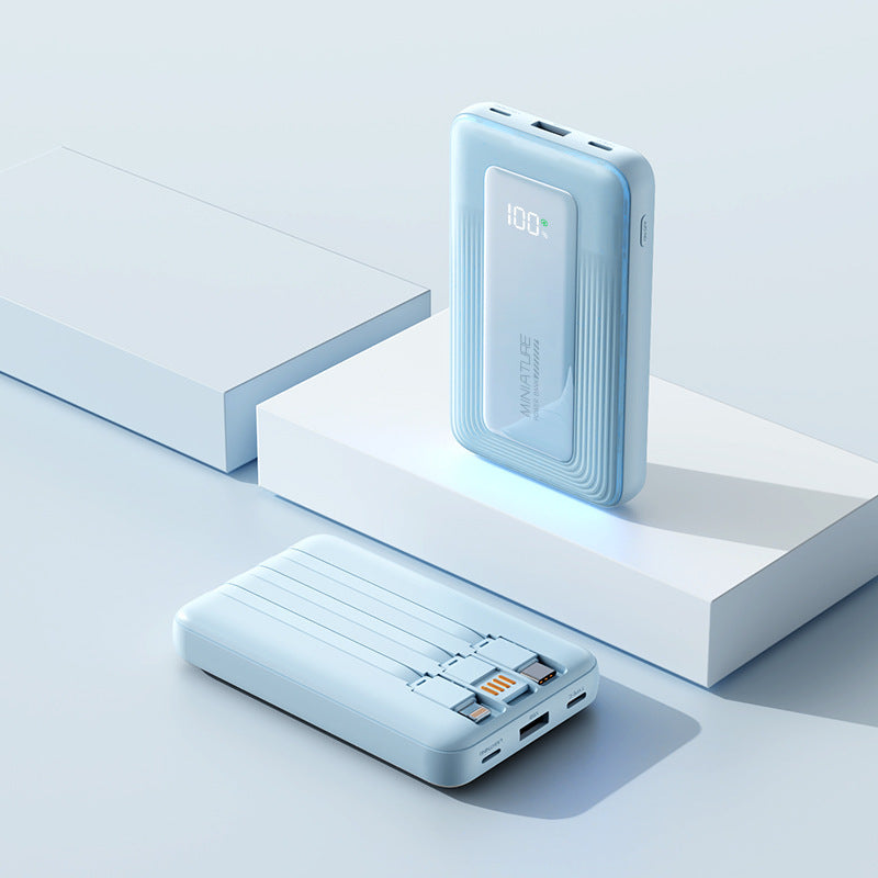 Tragbare Powerbank mit digitaler Kapazitätsanzeige und zwei USB-Anschlüssen Brehn
