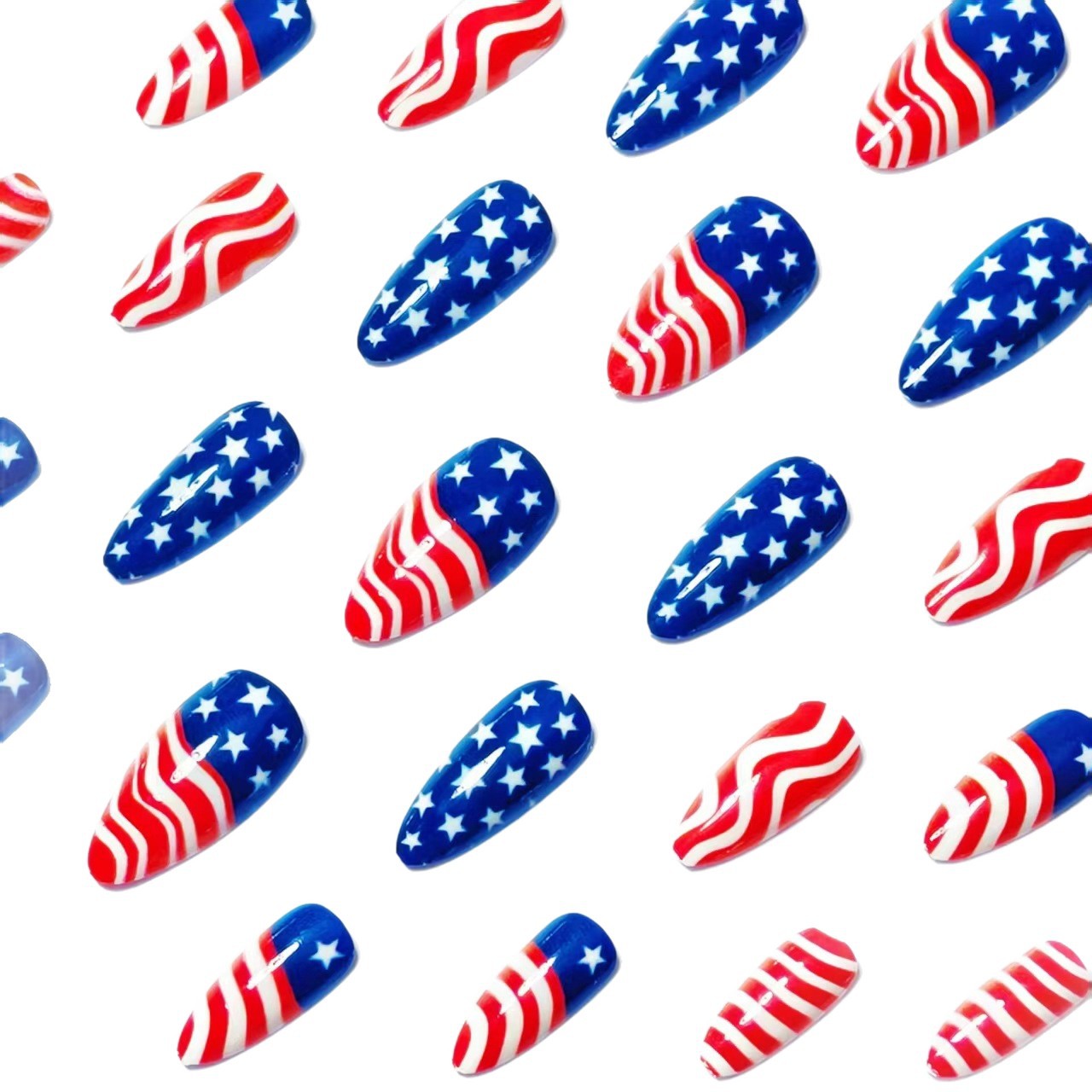 Kunstnägel Im Patriotischen Stars And Stripes Design Brehn