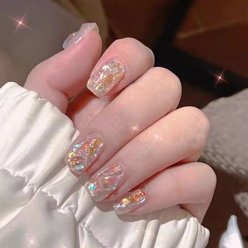 Glitzerndes Gel Press-On Nagelset Brehn