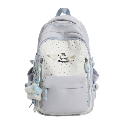 Stylischer gepunkteter Rucksack mit dekorativen Akzenten Brehn