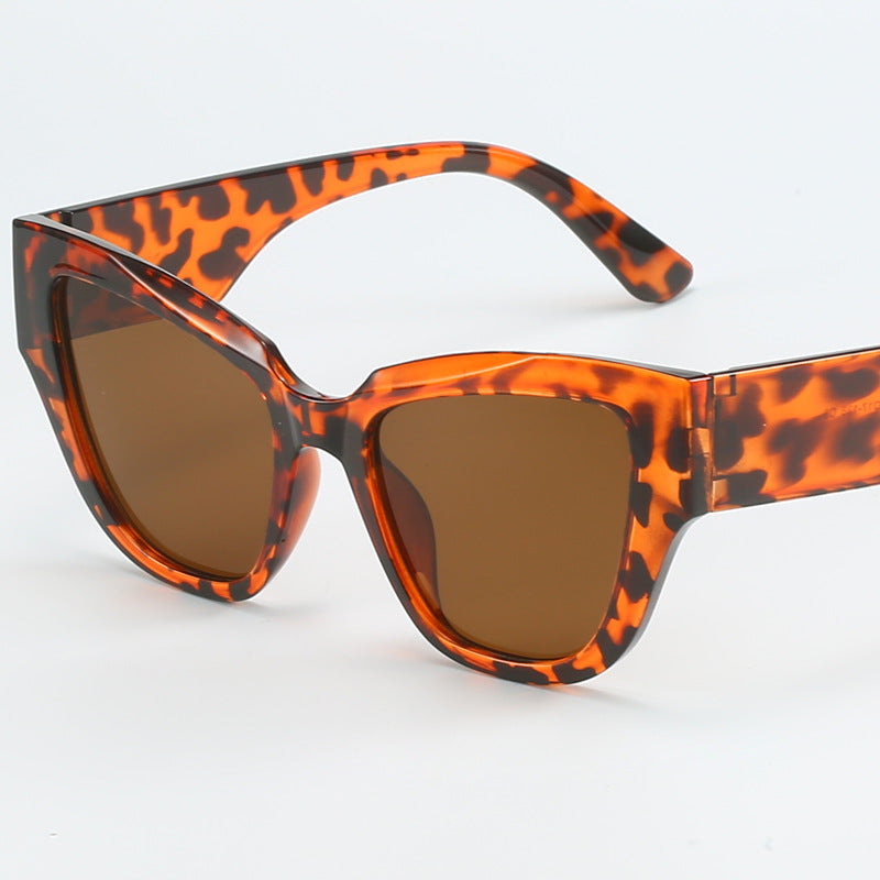 Damen Cat-Eye-Sonnenbrille mit extravagantem Leopardenmuster Brehn