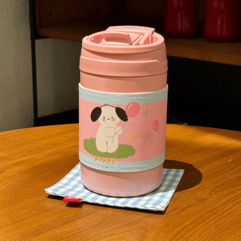Damen Isolier-Kaffeebecher mit niedlichem Hasenmotiv Brehn