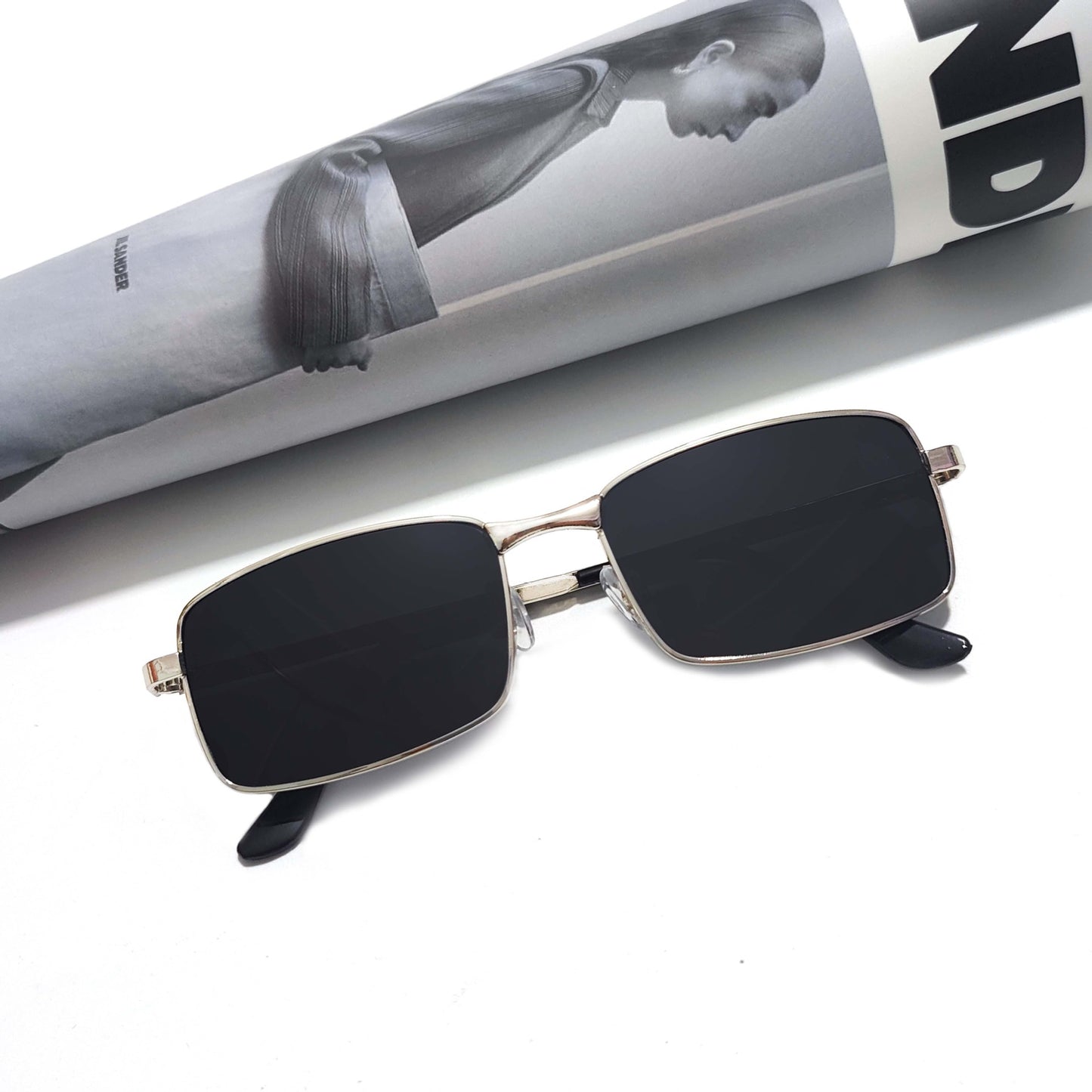 Herren modische rechteckige Sonnenbrille Brehn