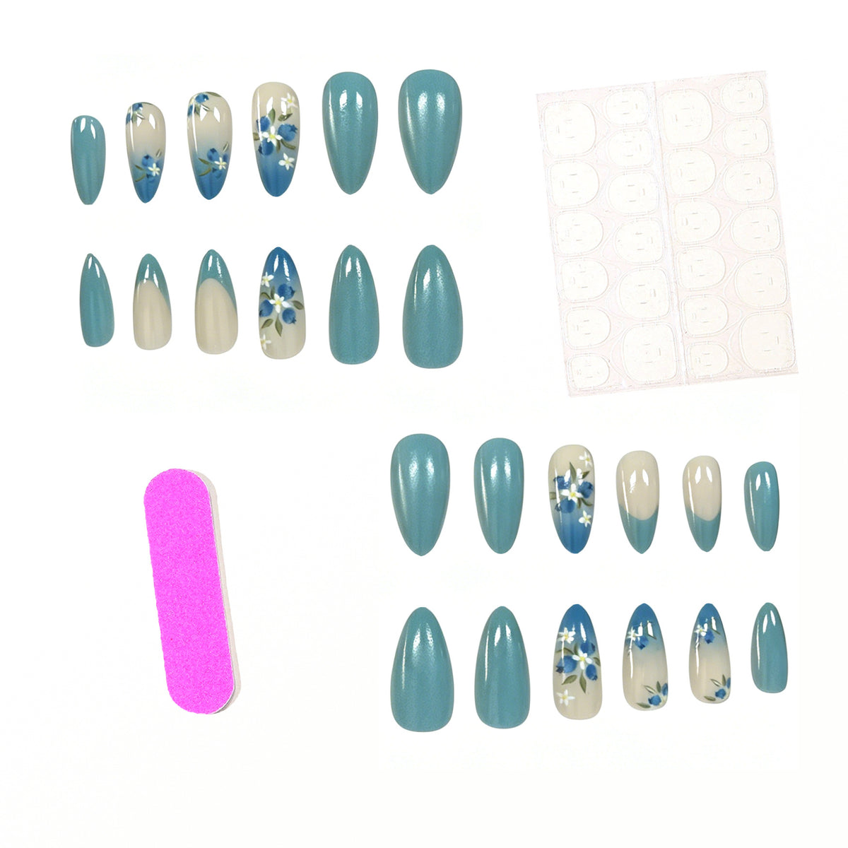 Floral Acryl-Nail-Enhancements Brehn