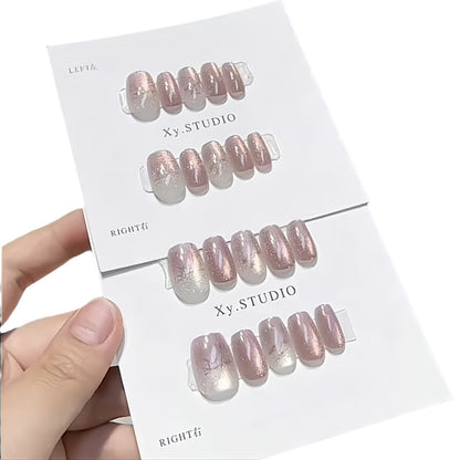 Glänzendes Ombre Press-On Nagelset Brehn