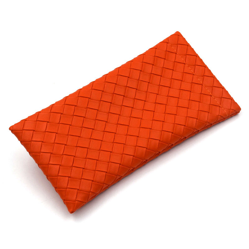 Woven Leather Clutch Wallet Brehn