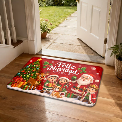 Weihnachtlich gestaltete Fußmatte Brehn