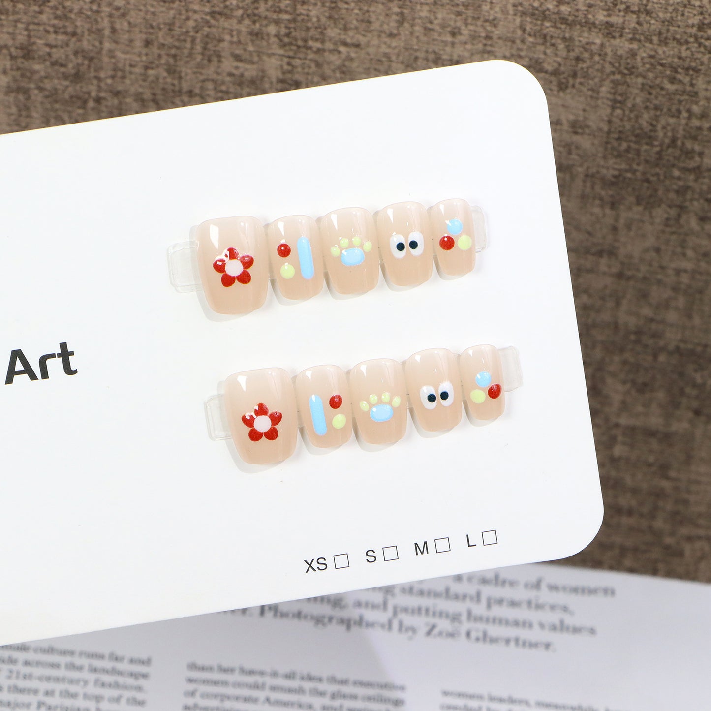 Verspielt Charakter-Themed Press-On Nail Art Set Brehn