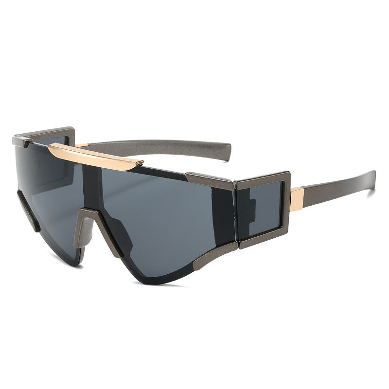 Herren Futuristische Schild Sonnenbrille Brehn