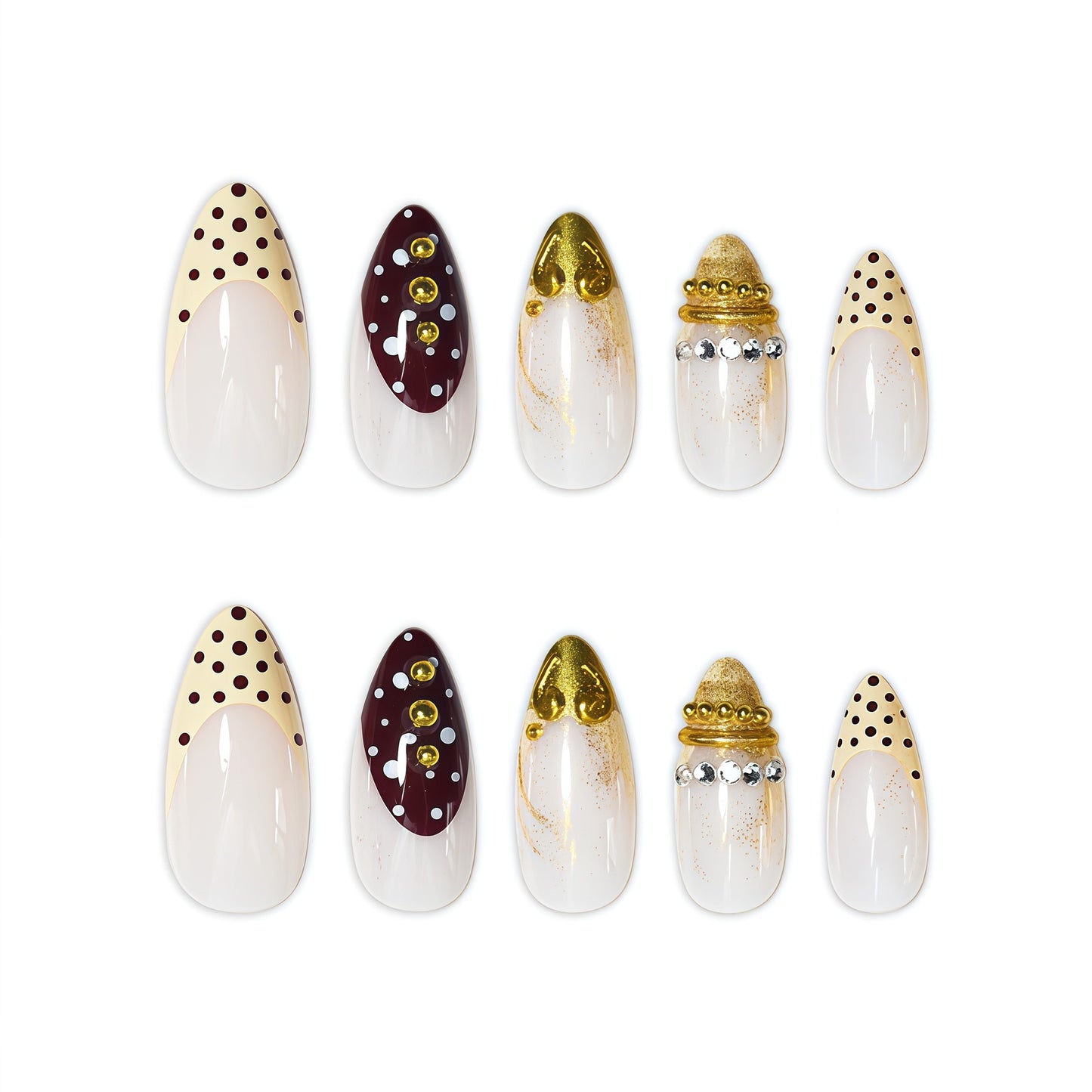 Dekorative Stiletto Press-On Nagelkunst Erweiterungen Brehn