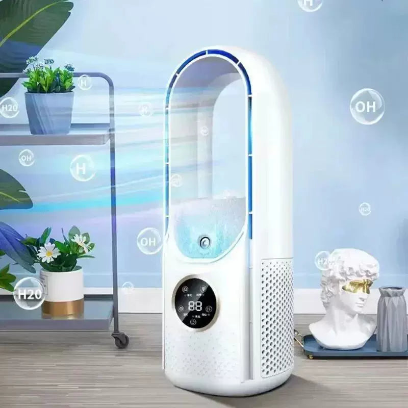 Unisex Einheitsgröße blattloser evaporativer Turmventilator und Luftbefeuchter mit Touch-LED-Display und bürstenlosem Motor Brehn