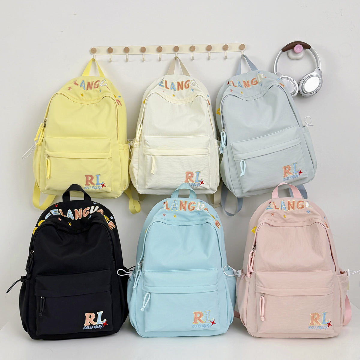 Stilvoller bestickter Grafik-Rucksack Brehn