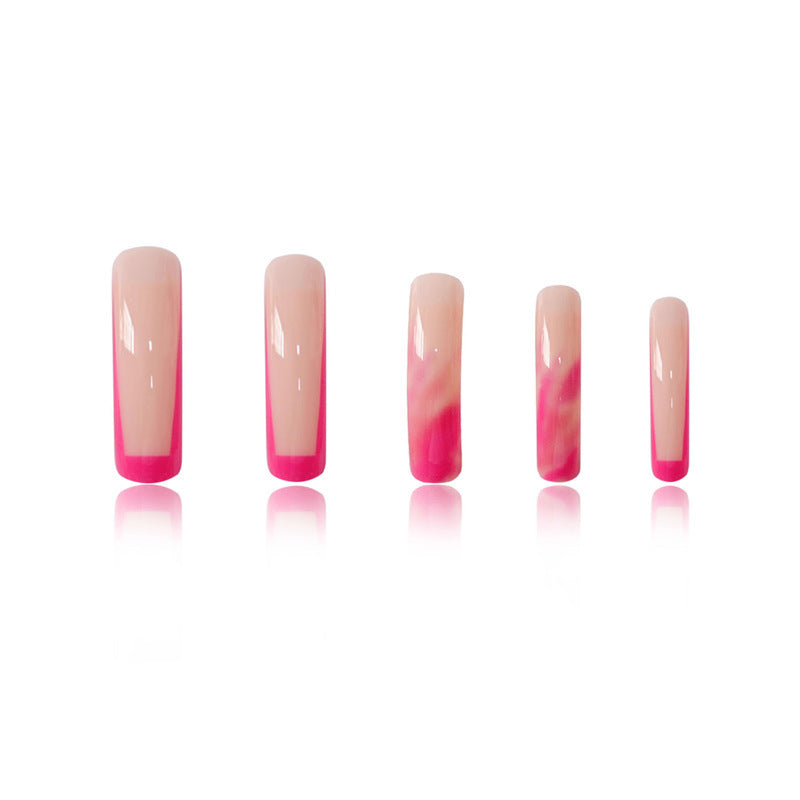 Lange Marmor Effekt Acryl Nagelverlängerungen Brehn
