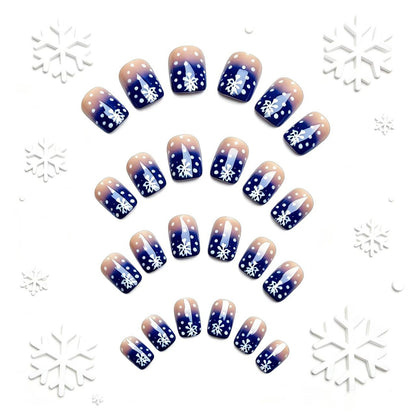 Saisonale Schneeflocke Nagelkunst Brehn