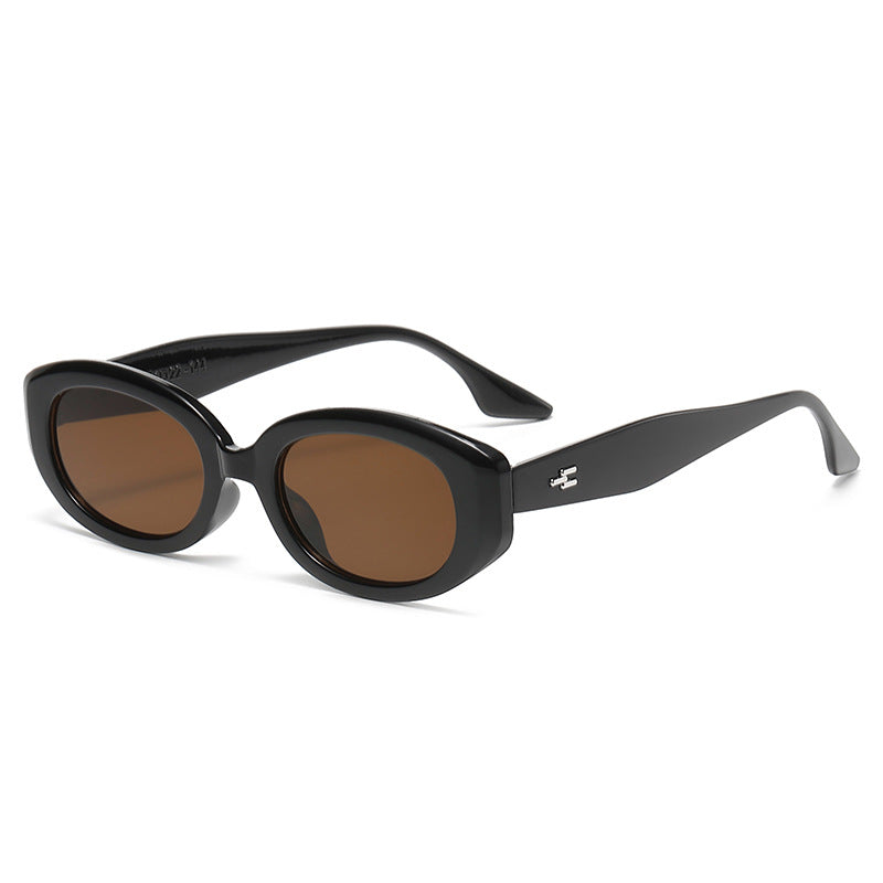 Damen modische Sonnenbrille mit modernem, ovalem Rahmen Brehn