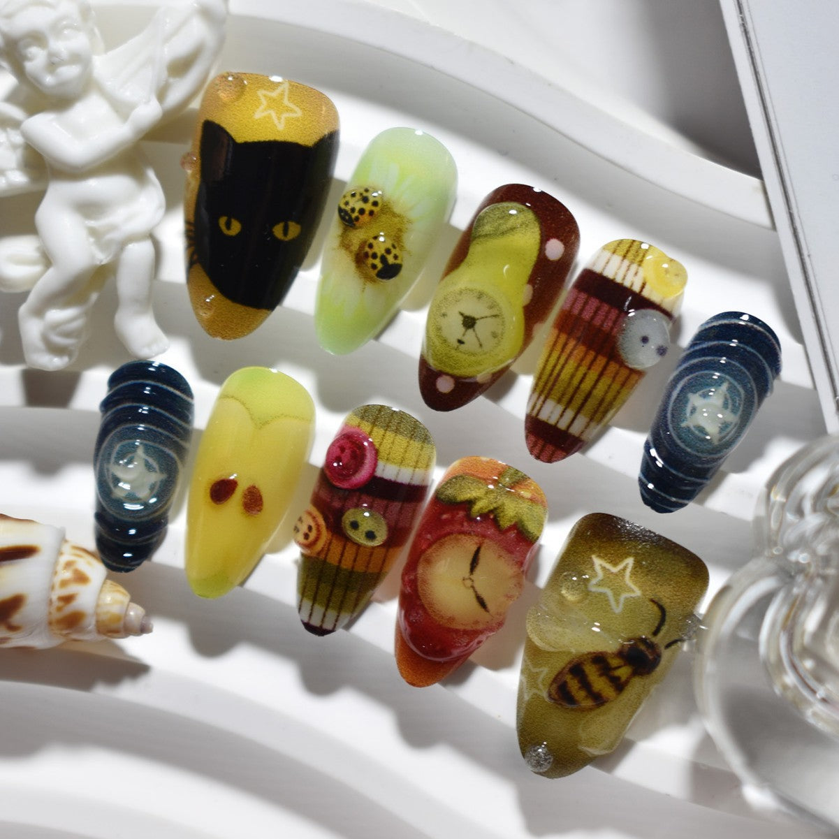 Künstlerisches Nagelschmuck Set Brehn