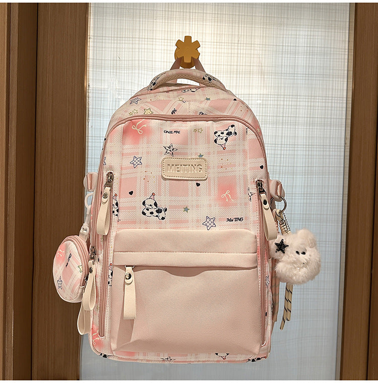 Multi-Funktionales Karierter Schul Rucksack