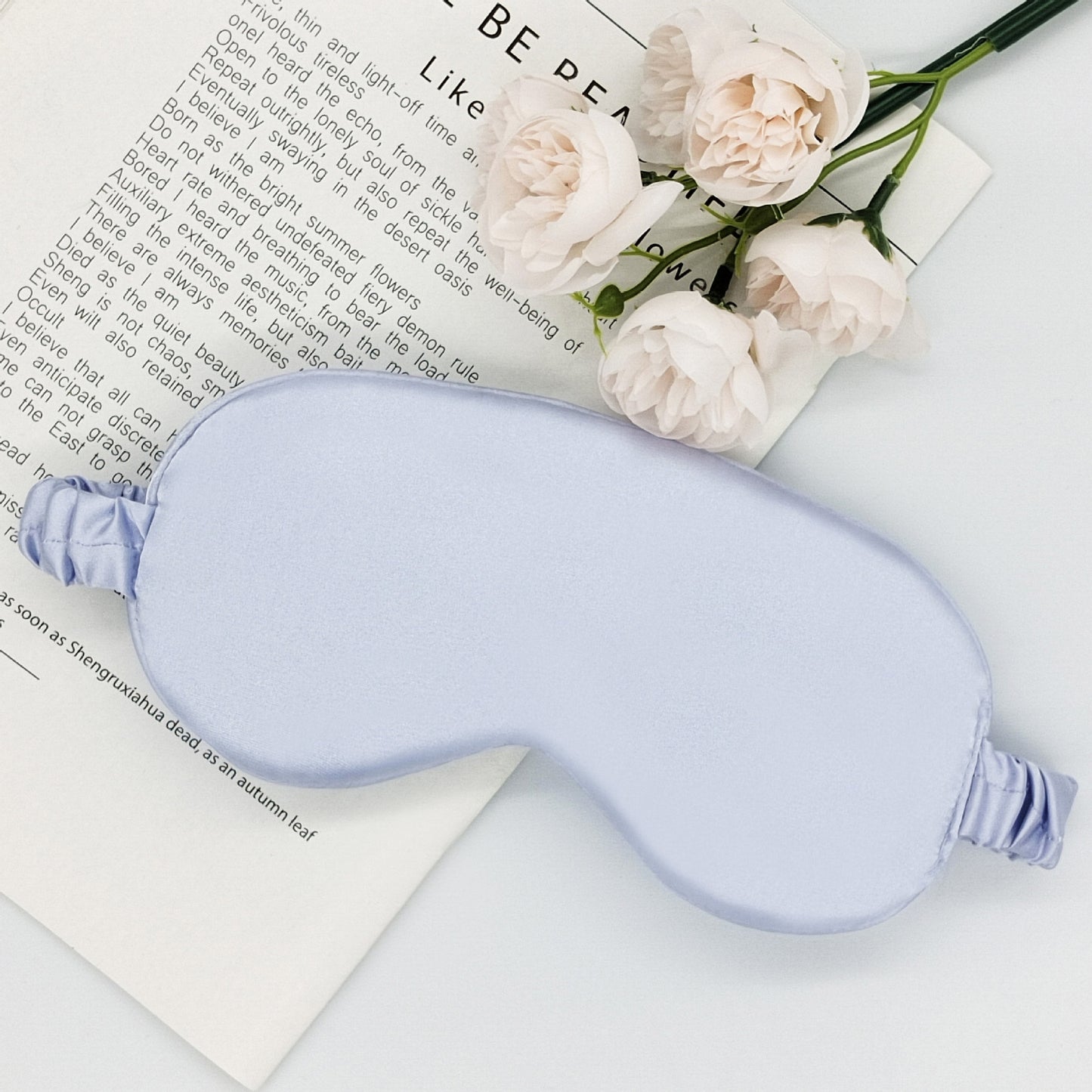 Damen nan seidenweiche Schlafmaske mit extra Polsterung und elastischem Satinband Brehn