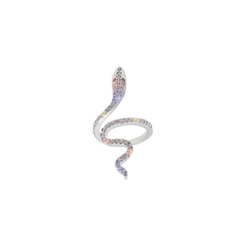Eleganter Schlangenring mit Funkelnden Zirkonia Steinen Brehn