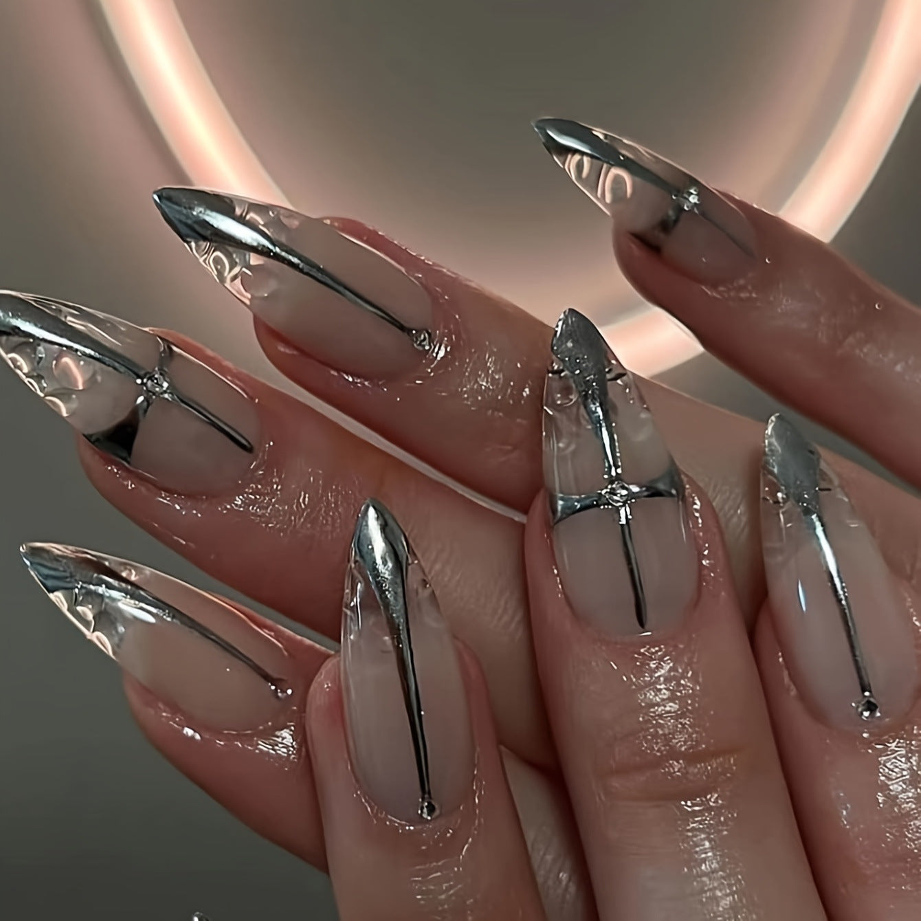 Elegantes Stiletto Press-On Nagelset Brehn