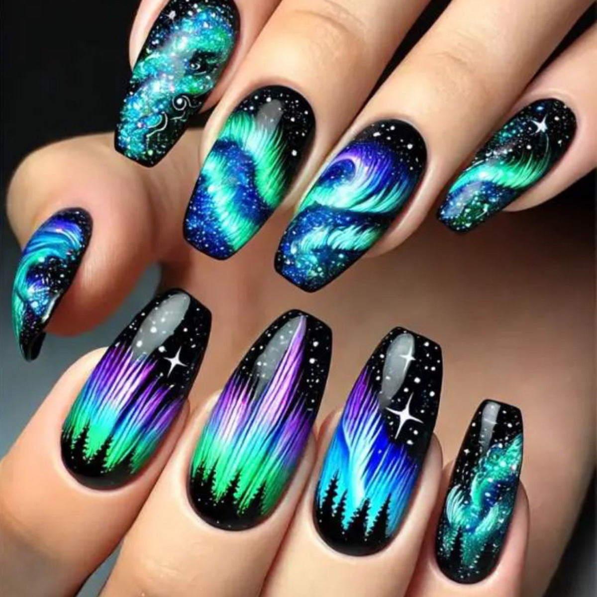 Cosmic Aurora Nagelkunst Set Brehn