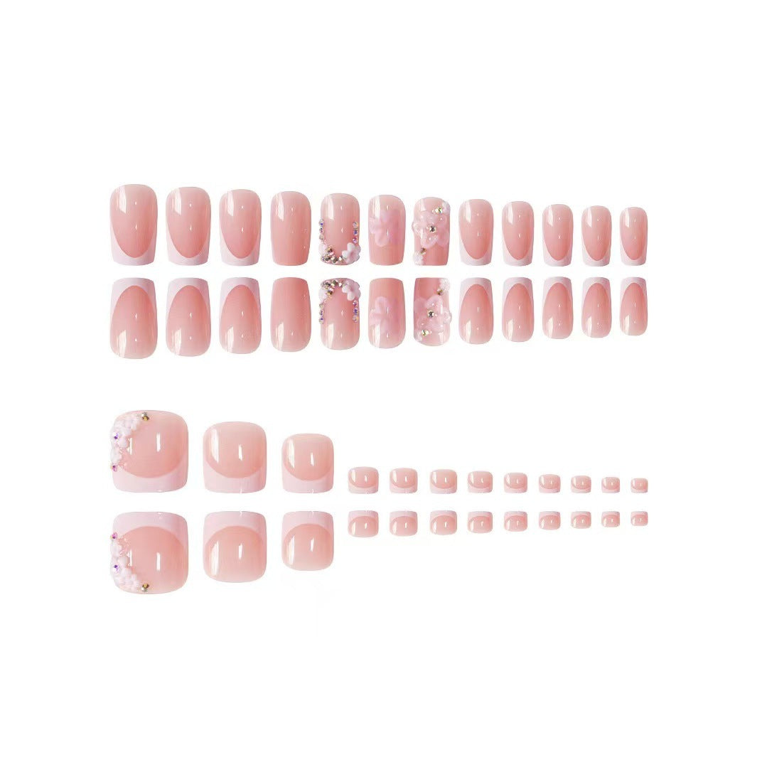 Dekorative florale Press-On-Nagelerweiterungen Brehn