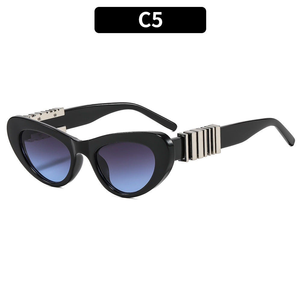 Damen Designer-Sonnenbrille mit luxuriösem Metallrahmen und stilvollen Verzierungen Brehn