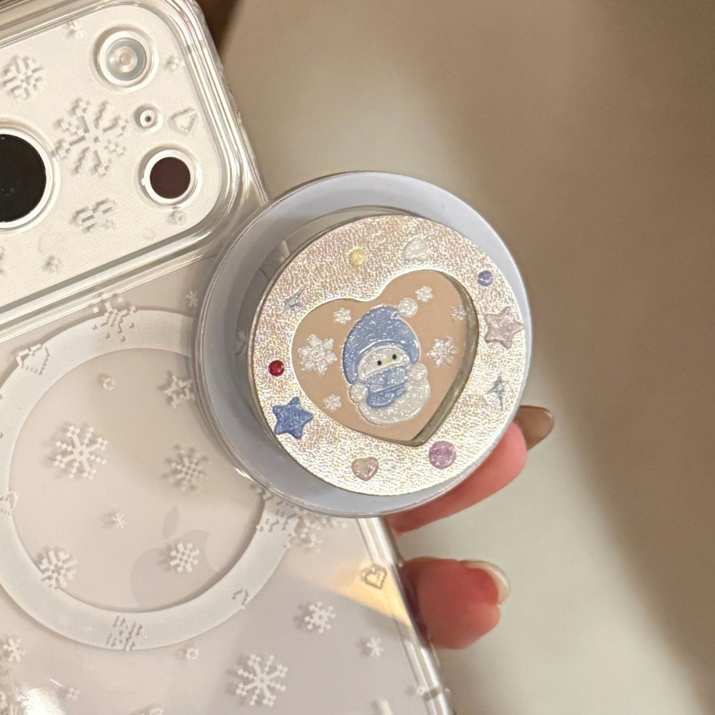 Smartphone Fingerhalter mit Wintermotiv Brehn
