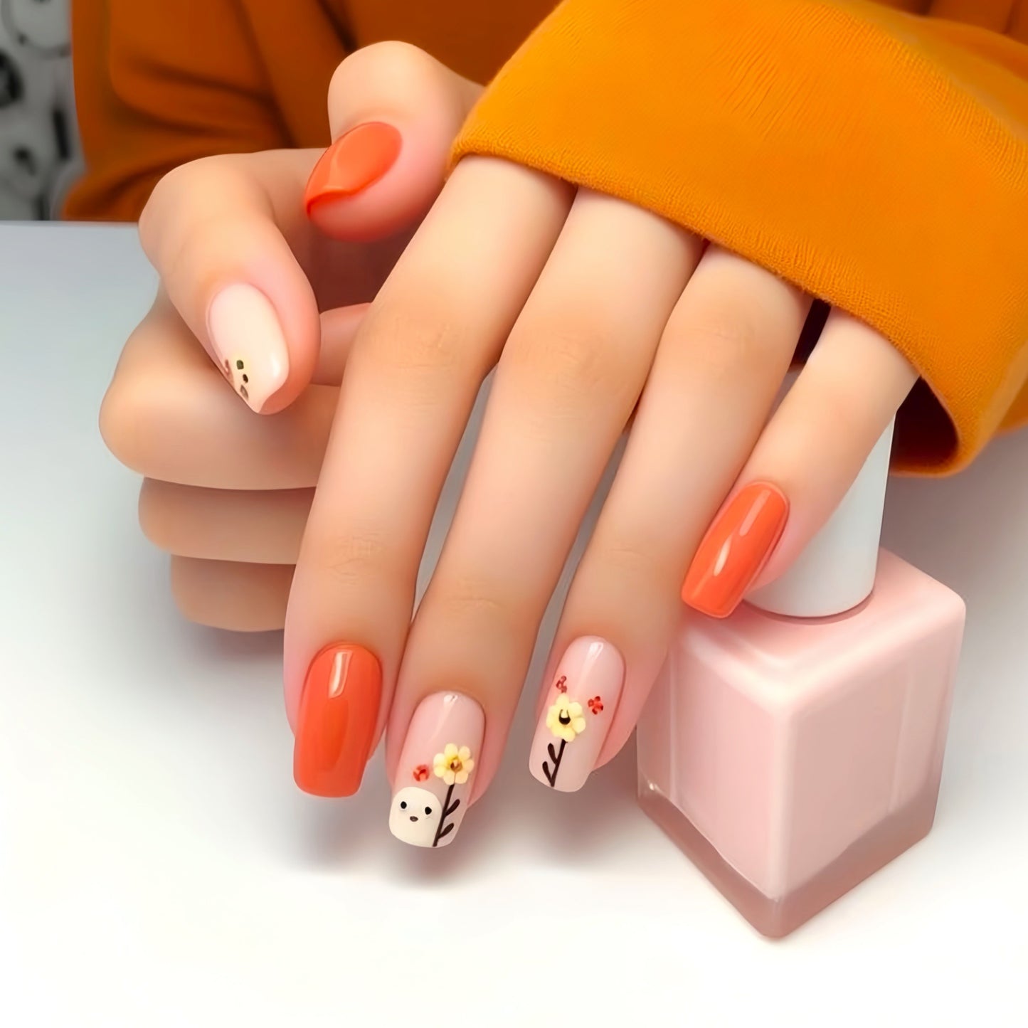 Künstlerische Floral Nagelkunst Brehn