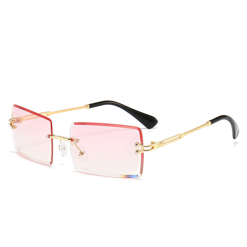 Damen modische rechteckige Sonnenbrille mit Gradient-Gläsern Brehn