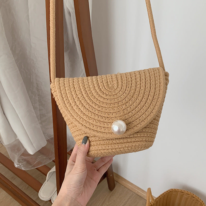 Umhängetasche mit Elegantem Perlenverschluss Brehn