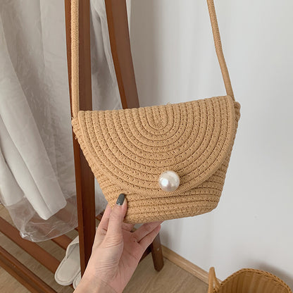 Umhängetasche mit Elegantem Perlenverschluss Brehn