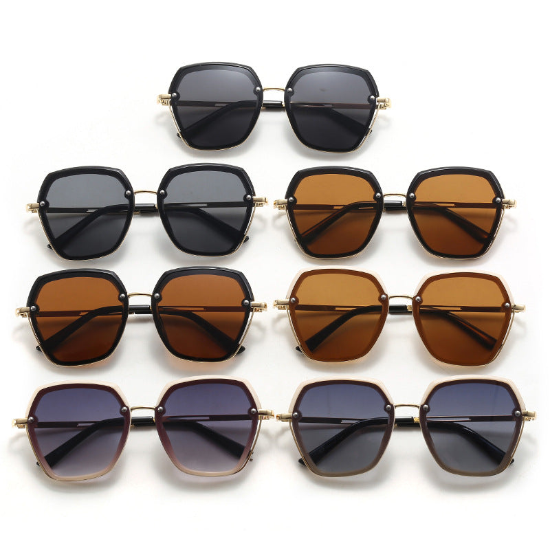 Damen Modische Oversized-Sonnenbrille mit eleganter Rahmenstruktur Brehn