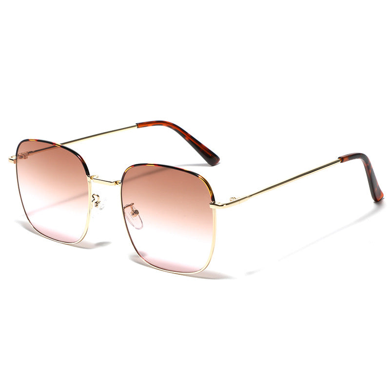 Damen modische quadratische Sonnenbrille mit elegantem Metallrahmen Brehn