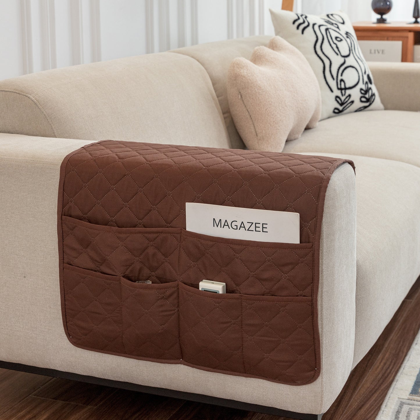 Eleganter Sofa-Organizer mit Mehrfachen Taschen Brehn