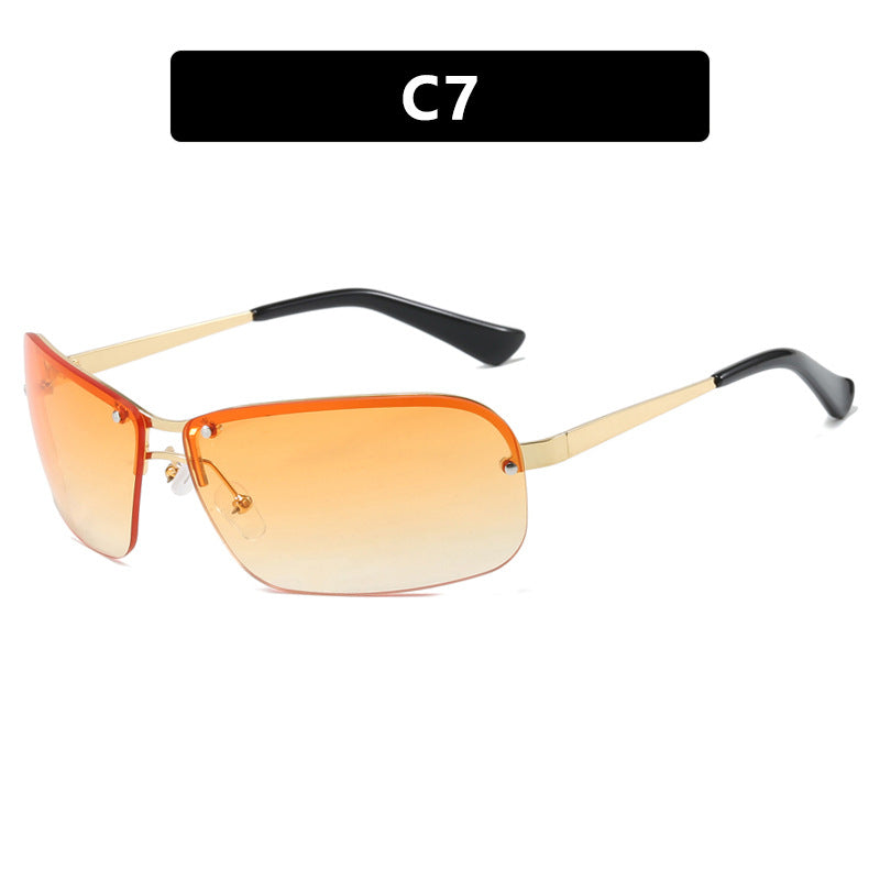 Damen Sonnenbrille mit großen, eleganten Gläsern und einem modernen Metallrahmen Brehn