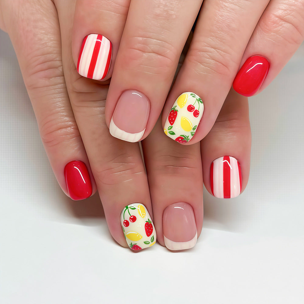 Kreative Frucht Themen Press-On Nagelkunst Brehn