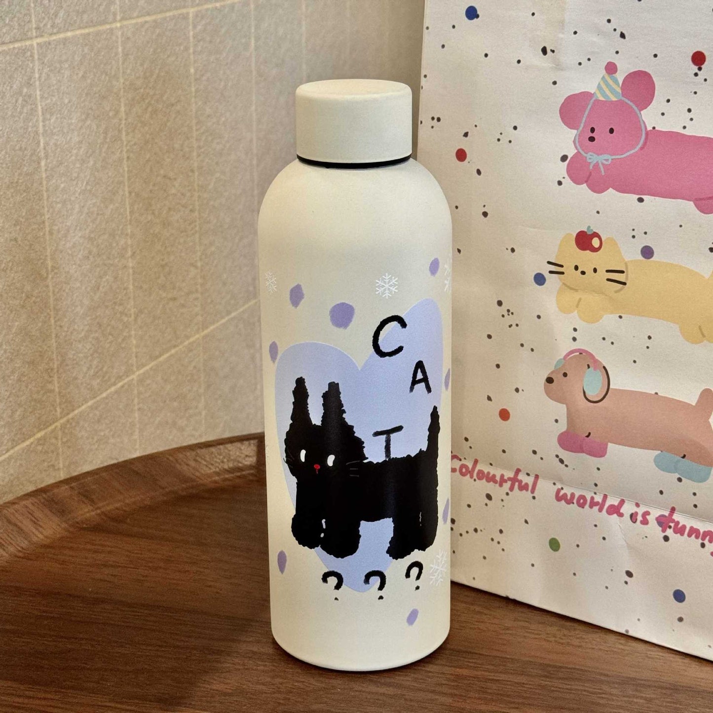 Damen Isolier-Trinkflasche mit originellem Hello Kitty Design Brehn