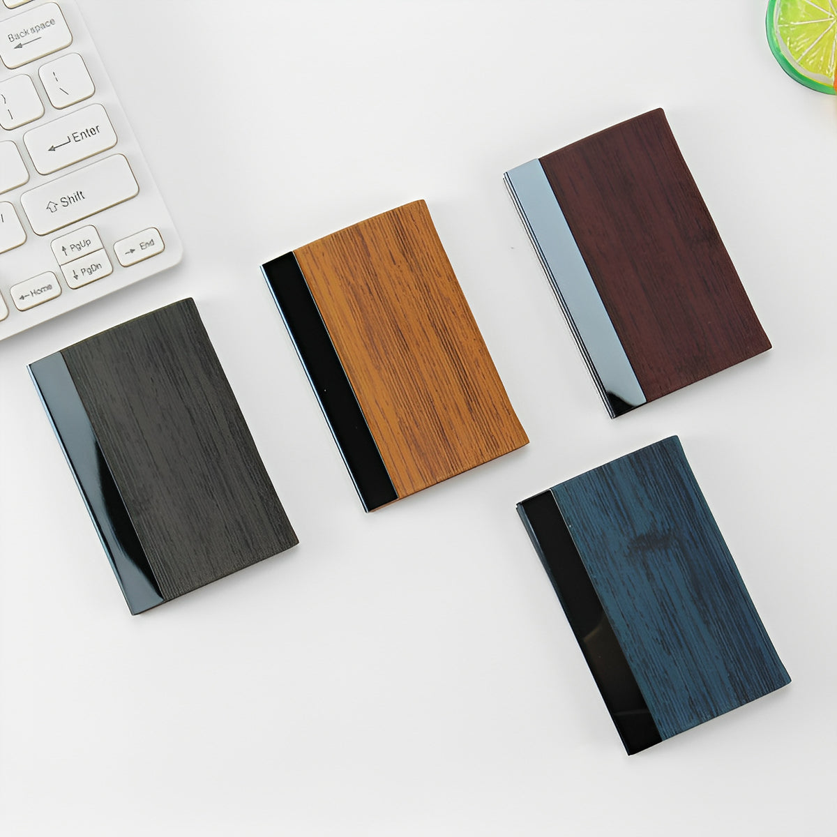 Premium Holz-inspiriertes Geldbörse Kartenhalter