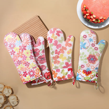 Florales Muster Silikon Ofenhandschuh
