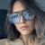 Damen modische Oversized-Sonnenbrille mit innovativem Rahmen Brehn