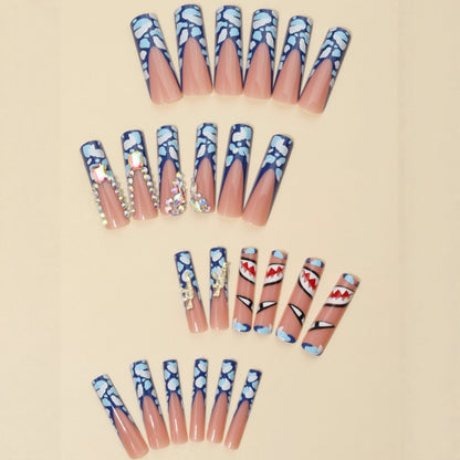 Dekoratives 3D Press-On Nagelset
