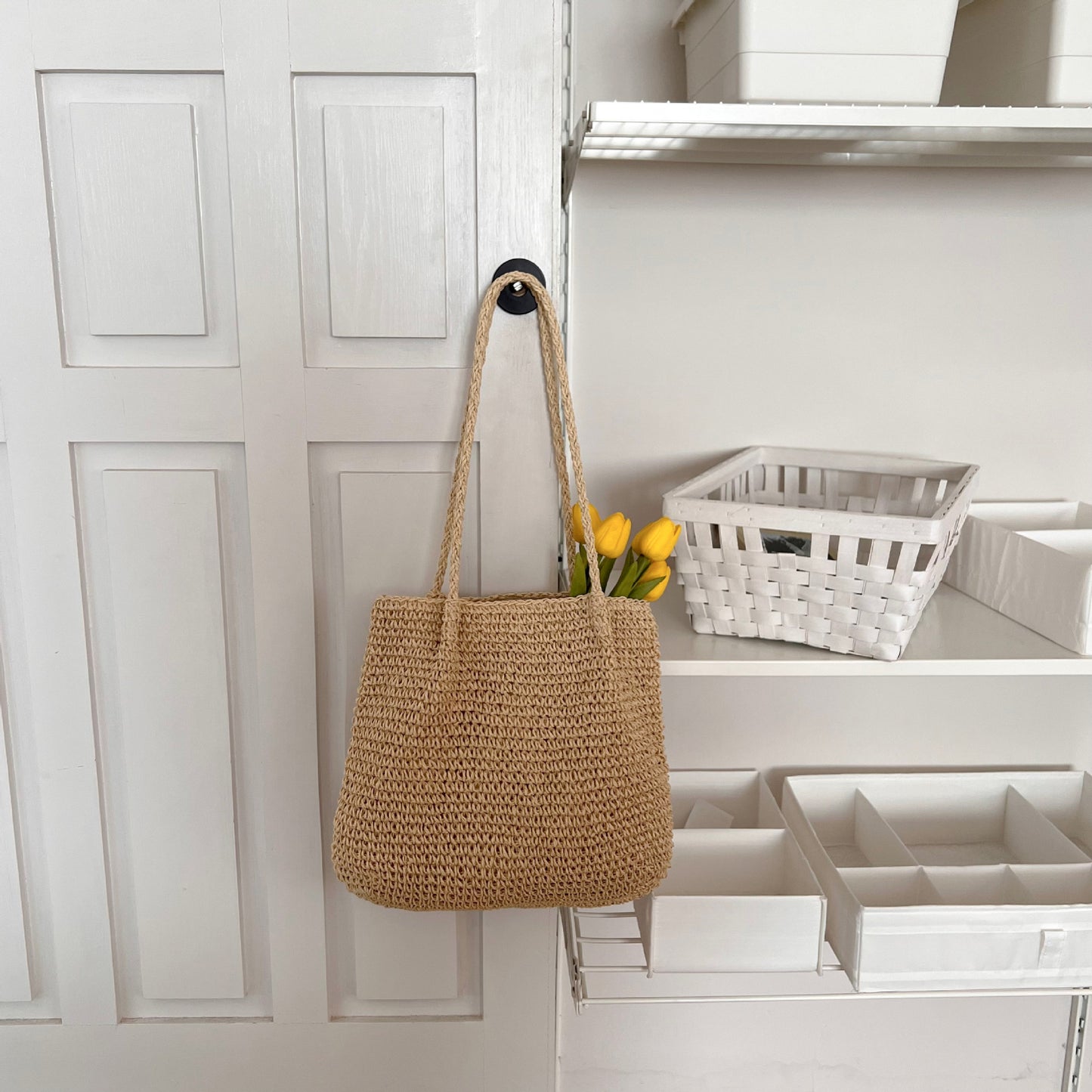 Elegante Basttasche mit Geräumigem Innenraum Brehn