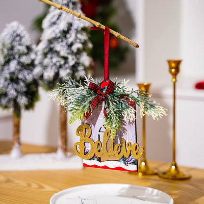 Dekoratives Holzschild mit Weihnachtsbotschaft Brehn