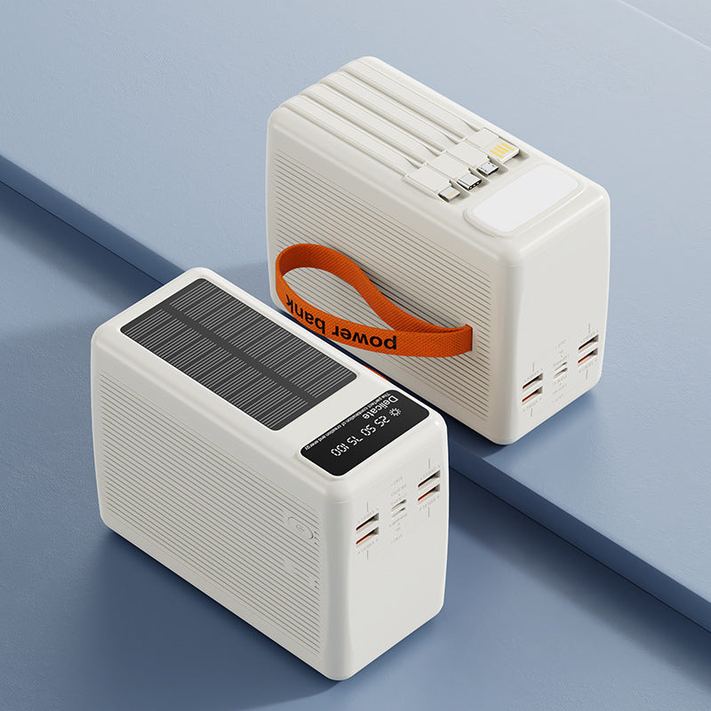 Solar-Powerbank mit Multifunktionalen Usb-Anschlüssen und Digitaler Ladestandsanzeige Brehn