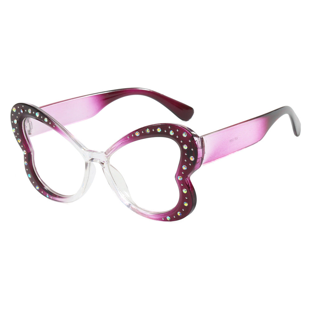 Damen verspielte Herz-Sonnenbrille mit Glitzerakzenten Brehn