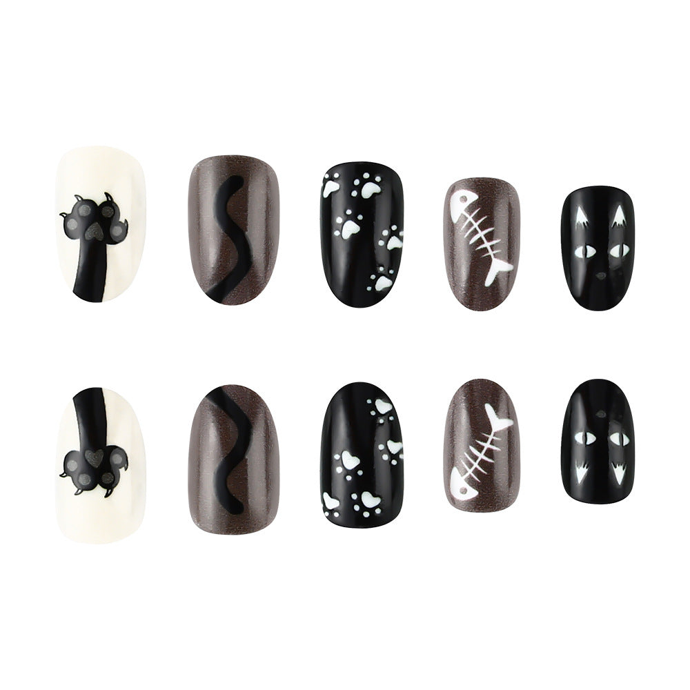 Kreatives katzenmotiviertes Nagelkunst-Set Brehn