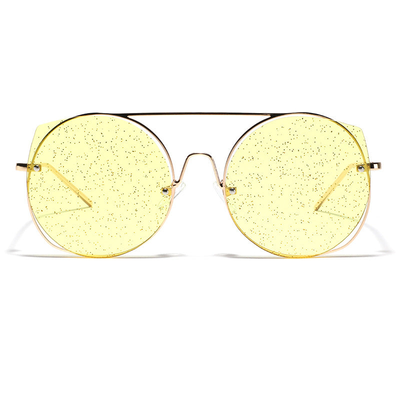 Damen oversized Sonnenbrille mit glitzernden Gläsern Brehn
