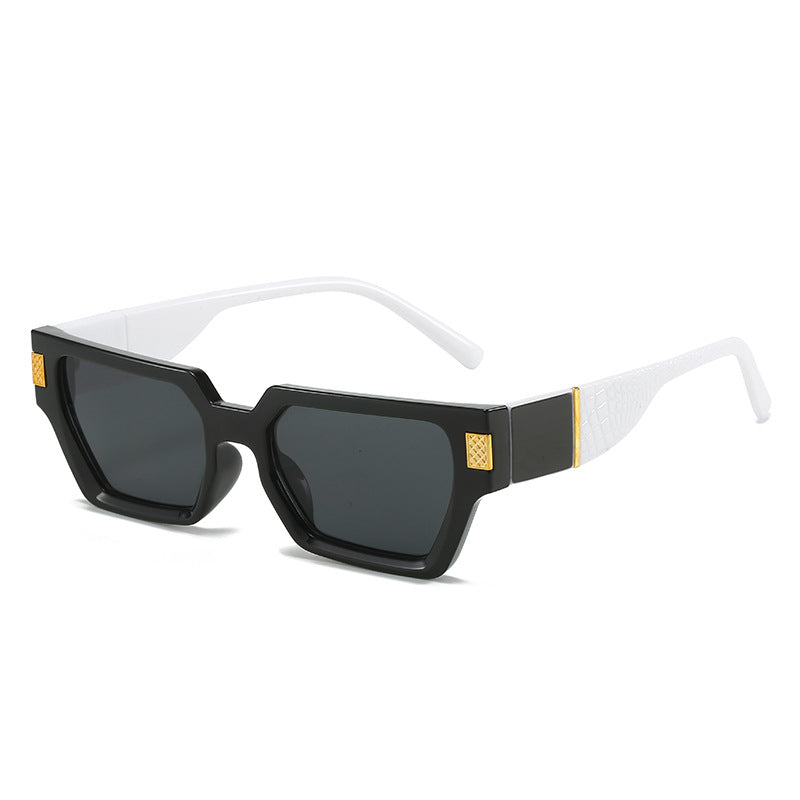 Damen modische Sonnenbrille mit einzigartigem geometrischen Rahmen und luxuriösen Details Brehn