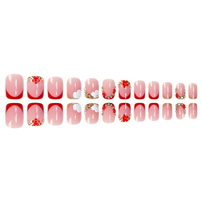 Elegantes Floral Press-On Nagelkunstset Brehn